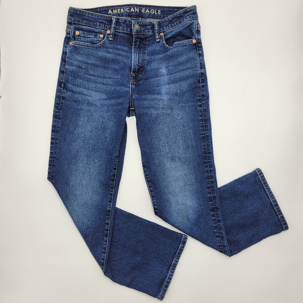 American Eagle Outfitters Original Bootcut Blue Denim Jeans AIRFLEX+ Size 30x30